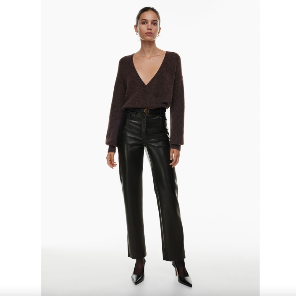 Aritzia Wilfred Melina High Waist Faux Vegan Leather Pant